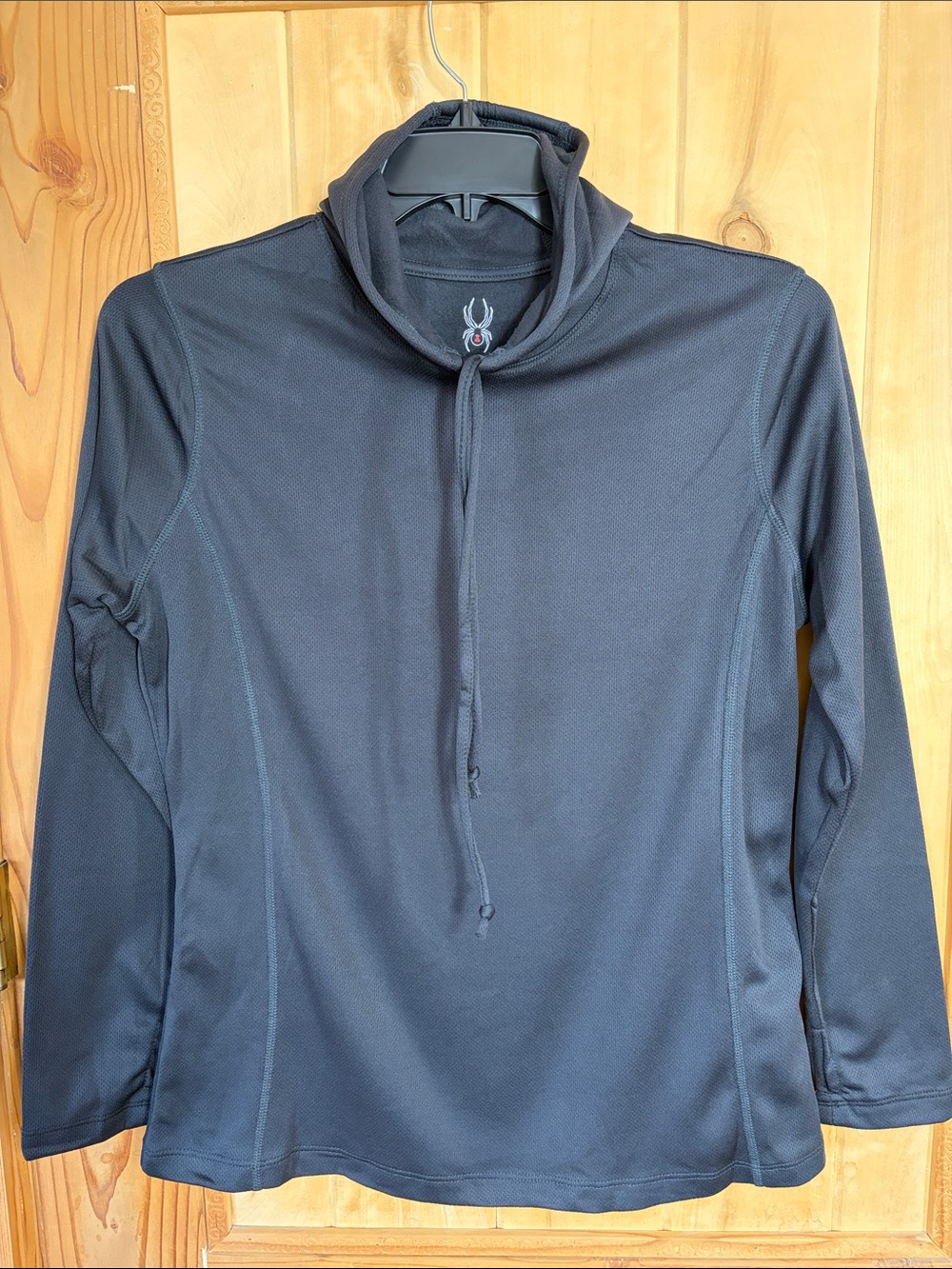 NWOT-Spyder Women’s Black Lightweight Hoodie Pullover with Drawcord
